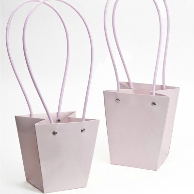 Плайм-пакет для цветов трапеция, 13,5*13,5*15,5 см, цвет светло-лиловый